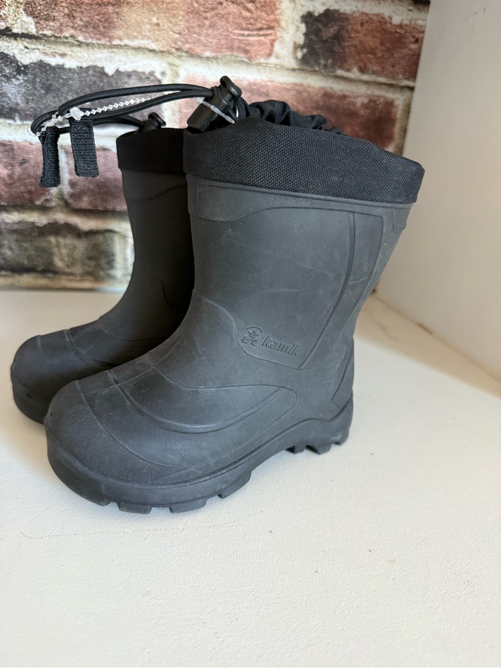Kamik Kids Black Waterproof Pull-On Winter Boots